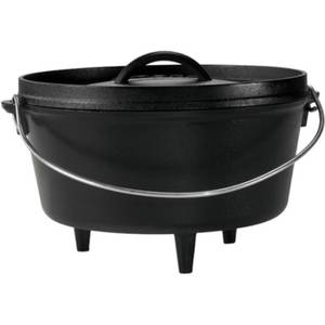 lot 35450 image: Lodge 12 8 Quart Cast Iron Deep Dutch Oven, D12DCO3