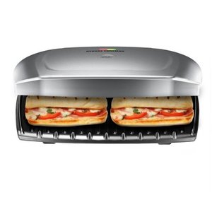 lot 35469 image: George Foreman 9-Serving Classic Plate Electric Indoor Grill and Panini Press Platinum GR2144P