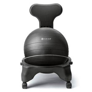 lot 45348 image: Gaiam Active Chair with Armless 300 lb. Capacity Black
