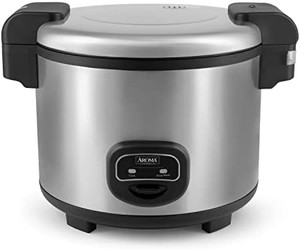 lot 45361 image: Aroma Housewares 60-Cup (Cooked) (30-Cup UNCOOKED) Commercial Rice Cooker, Stainless Steel Exterior (ARC-1130S)