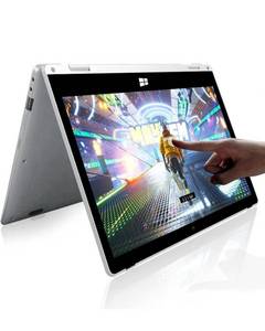lot 10528 image: 2 in 1 Laptop, 11.6 inch Laptop Computer, 4GB RAM, 128GB SSD Storage, 360 Degree Convertible Tablet Intel N4120 Processor, Webcam, WiFi, Type-C, Silver