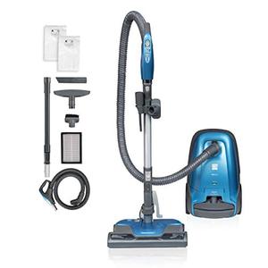 lot 10529 image: Kenmore BC3005 Pet Friendly Lightweight Bagged Canister Vacuum Cleaner with Extended Telescoping Wand, HEPA, 2 Motors, Retractable Cord, and 4 Cleaning Tools, Blue