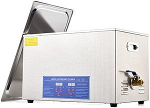 lot 10535 image: CREWORKS Ultrasonic Cleaner with Heater and Timer, 8 gal Digital Sonic Cavitation Machine, 600W 30L Stainless Steel Jewelry Cleaner for Professional Tool Watch Glasses Retainer Denture Parts Cleaning