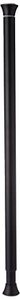 lot 10537 image: Tension Curtain Rod, Adjustable 24-36 Width - Black, Classic Finial