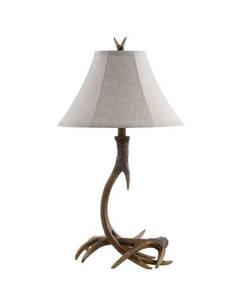 lot 10550 image: Jonathan Y Antler Rustic Resin Led Table Lamp