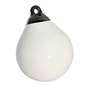 lot 10553 image: Taylor Made Products 1149 Tuff End Inflatable Vinyl Boat Buoy, White, 18 inch Diameter