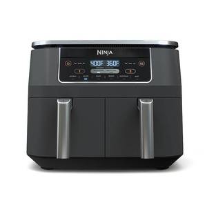 lot 10554 image: Ninja - Foodi 6-in-1 8-qt. 2-Basket Air Fryer with DualZone Technology - Dark Grey