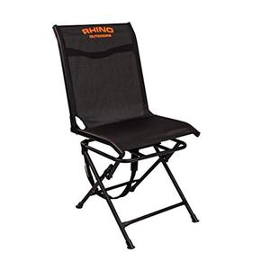 lot 10558 image: Rhino Blinds Outdoors RC-4001 Textilene Swivel Hunting Chair, Black
