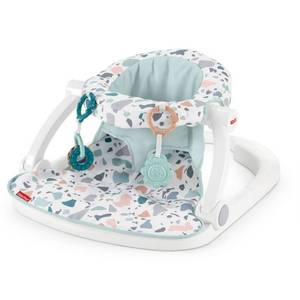 lot 20172 image: Fisher-Price Sit-Me-Up Floor Seat Pacific Pebble, portable baby chair with toys (B07WRST18K)