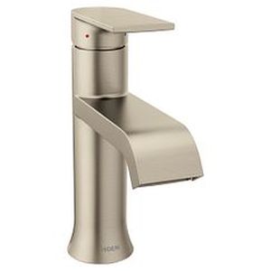 lot 20192 image: Moen 6702BN Brushed nickel one-handle bathroom faucet