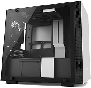 lot 30483 image: NZXT H200 - Mini-ITX PC Gaming Case - Tempered Glass Panel -Enhanced Cable Management System - Water Cooling Ready - WhiteBlack - 2018 Model