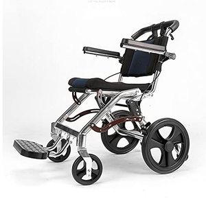 lot 40974 image: LVQING Foldable Self-Propelled Wheelchairs Portable Lightweight Attendant Transport Wheelchairs with Aluminum Alloy FrameWheelchair Accessible Vehicle (Size  12 Inches Rear Wheel)