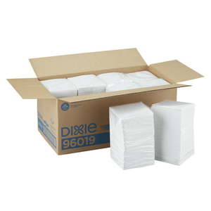 lot 40981 image: Dixie� 14-Fold 1-Ply Beverage Napkin 96019 White 4 000 Napkins per Case