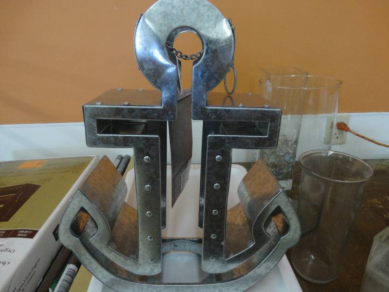 lot 960 image: Metal Anchor Candle Holder.