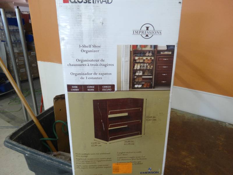 lot 961 image: Closet Maid 3-Shelf Shoe Organizer.