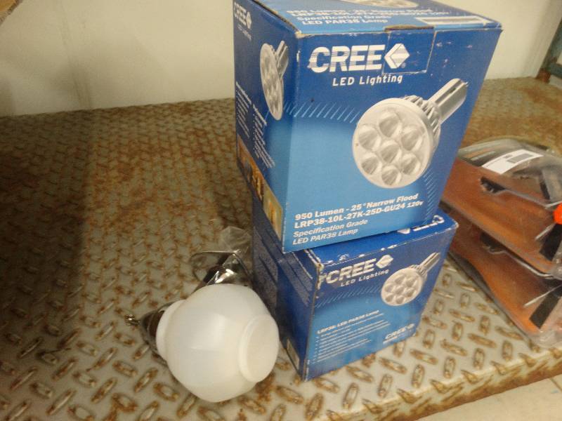 lot 968 image: 2 Cree LED Lighting Flood Lights.