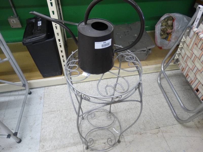 lot 988 image: Watering Can & Plant Stand.