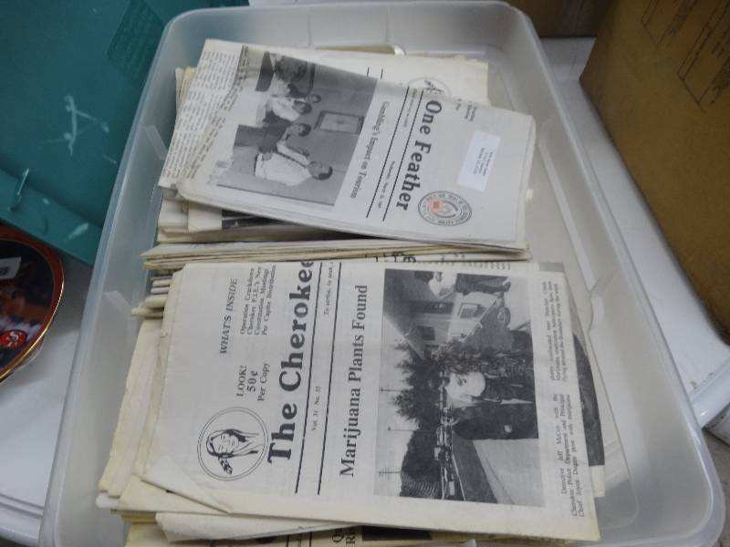 lot 998 image: The Cherokee One Feather News Papers.