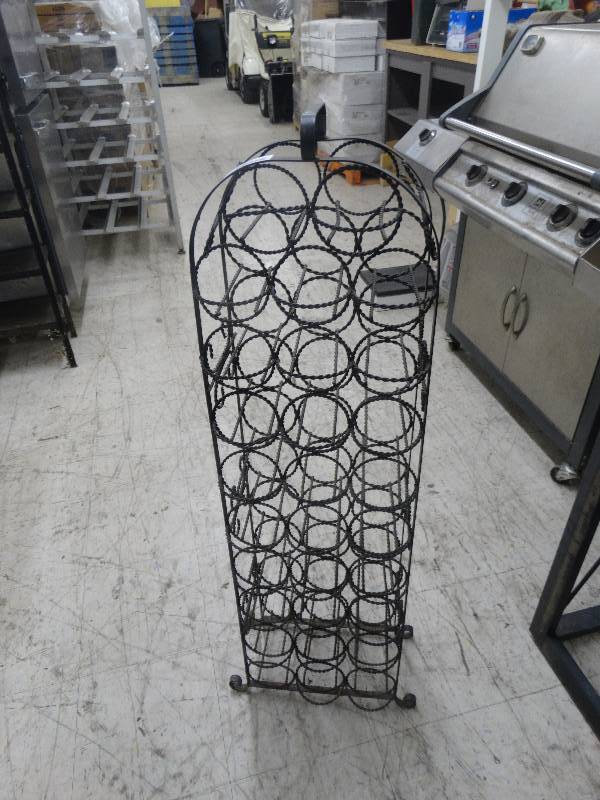 lot 1072 image: Metal Gothic Look Wine Rack.
