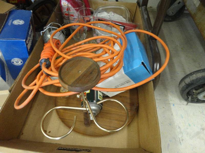 lot 1088 image: Work Light, Glass Ware, Trimmer String, Misc.