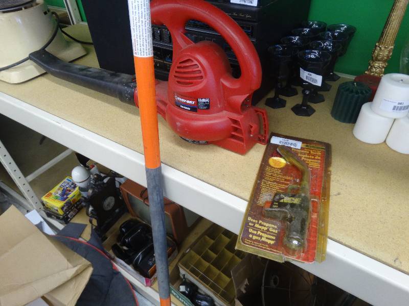 lot 1108 image: ACE Propane Torch, Troy-Bilt Blower Remington Electric Pole Extender.