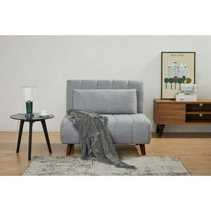 lot 29624 image: A&D Home Springfield Futon Convertible Chair, Light Gray moonlight
