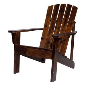 lot 29629 image: Shine Company 36 in. Tall, Vineyard Wood Patio Adirondack Chair, Burnt Brown