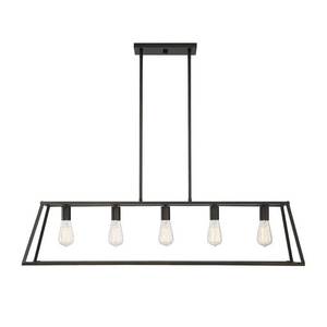 lot 29645 image: Savoy House 1-327-5-44 Denton 5 Light Bronze Linear Chandelier (11 W x 11 H)