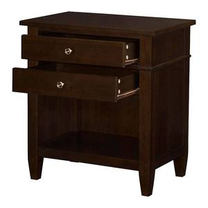 lot 29665 image: Simpli Home - Carlton Bedside Table - Dark Tobacco Brown