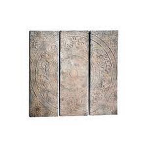 lot 29622 image: (Set of 3) 16 x 47 Large Decorative Carved Wood Wall Decor Panels with Radial Acanthus Carvings - Olivia & May