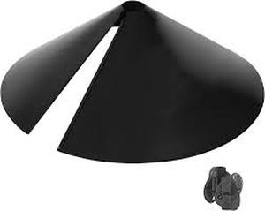 lot 29631 image: Squirrel-X Wrap Around Metal Squirrel Baffle Protects Bird Feeders from Squirrels 18-Inches