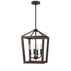 lot 29644 image: pia ricco 4light metal open cage lantern Chandelier