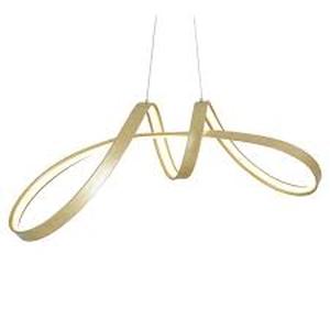 lot 29660 image: Finesse Decor 1 Light Modern Bucharest Metal LED Chandelier Gold