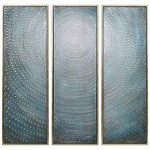 lot 29687 image: Empire art direct 1 set concentric textured metallic hand painted picture