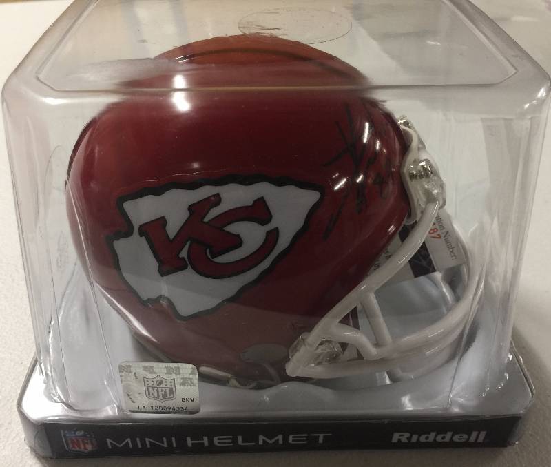 lot 1008 image: Signed Kansas City Chiefs Travis Kelce #87 Signed Mini Helmet with Certifcation