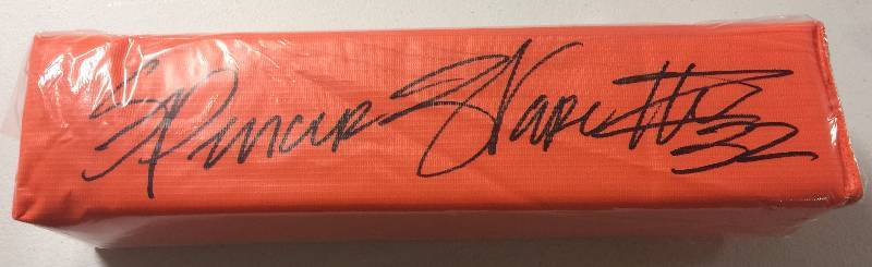 lot 1013 image: Full Sized End Zone Pylon Signed By Spencer Ware with HUGE Signature with CJ Sports Authentication