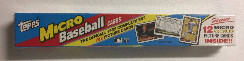 lot 1019 image: Factory Sealed 1992 Topps Micro Baseball Complete Set with Gold Bonus Cards