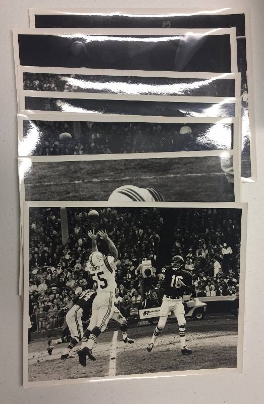 lot 1031 image: 10 Original 8x10 Sideline Photographs From late 1960s or early 1970s Kansas City Chiefs vs Boston Patriots