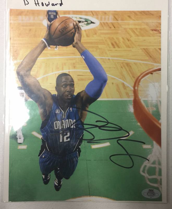lot 1037 image: Signed Dwight Howard Orlando Magic 8x10 Photograph in Bold Black Ink with ACE Certification