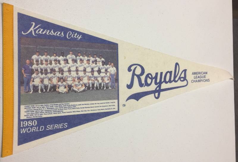 lot 1042 image: Original 1980 Kansas City Royals 80 World Series Team Photo Pennant