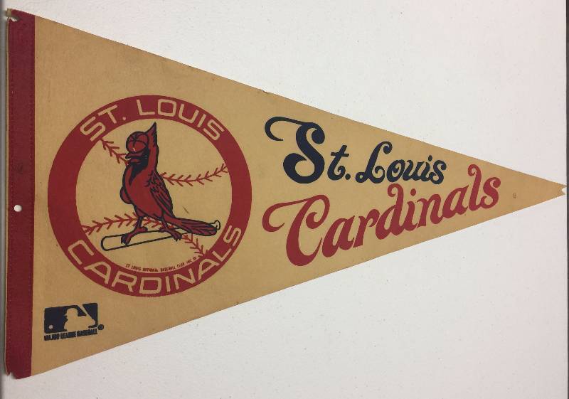 lot 1049 image: Early 1980s St. Louis Cardinals Team Pennant wRedbirds Logo & Team Name