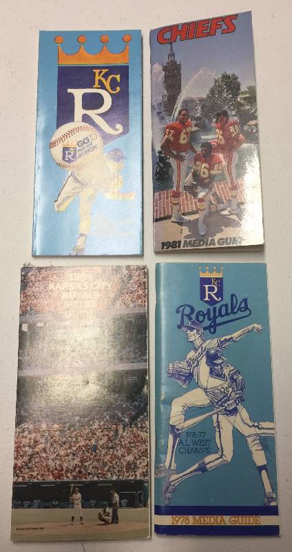 lot 1055 image: FOUR 1978, 1982, and 1984 Kansas City Royals Official Media Guides wBonus 81 Chiefs Guide