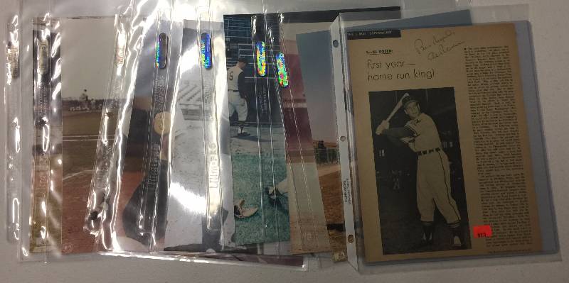 lot 1066 image: 8 Vintage Signed 8x10 Photograph Including Al Rosen, Hank Bauer, and many more