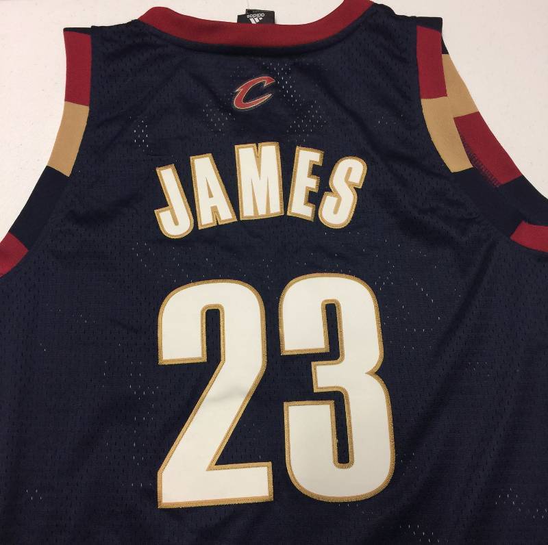 lot 1098 image: XXL Adidas LeBron James Cleveland Cavaliers Basketball Jersey Extra Long