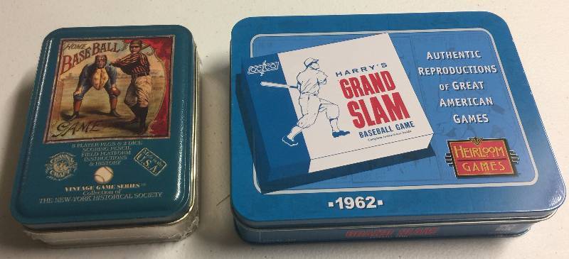 lot 1112 image: Two Brand New Vintage Baseball Board Games Reproductions
