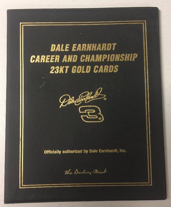 lot 1134 image: Danbury Mint Dale Earnhardt 24KT Gold Card Set in Binder Career and Championship