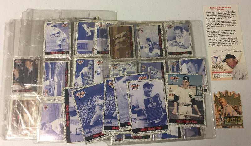 lot 1146 image: Complete Mickey Mantle 50 Card Baseball Set put out by Mickey Mantle Foundation wBonus Mantle Cards