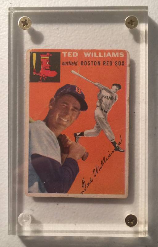 lot 903 image: 1954 Topps Ted Williams Card #1 Boston Red Sox High Book Value $800.00