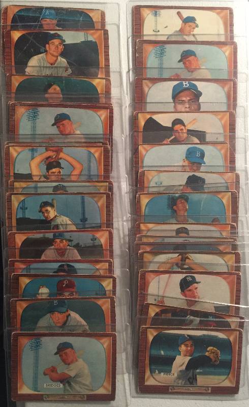 lot 917 image: 29 TWENTY NINE Original 1955 Bowman Baseball Cards All Pictured High Book Value $300.00