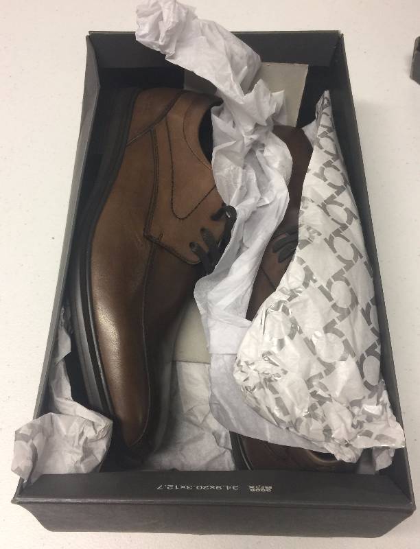 lot 1200 image: Brand New In Box Kenneth Cole Reaction Brown Leather Mens Size 10 Shoes